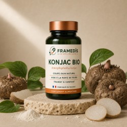 Konjac BIO 200 gélules — Coupe-faim et transit | Framedis