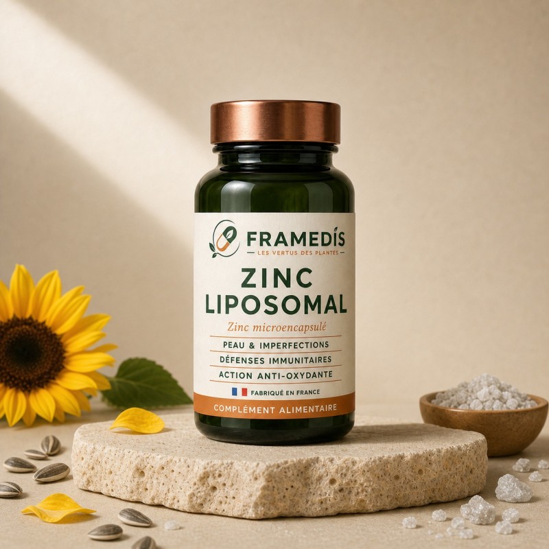 Zinc Liposomal 60 gélules — Peau, immunité, antioxydant | Framedis