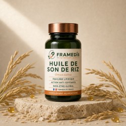 Huile de Son de Riz en capsules — Cholestérol & cœur | Framedis