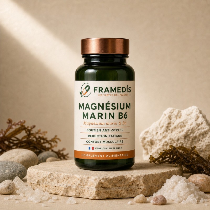 Magnésium marin B6 200 comprimés - Anti-stress | Framedis
