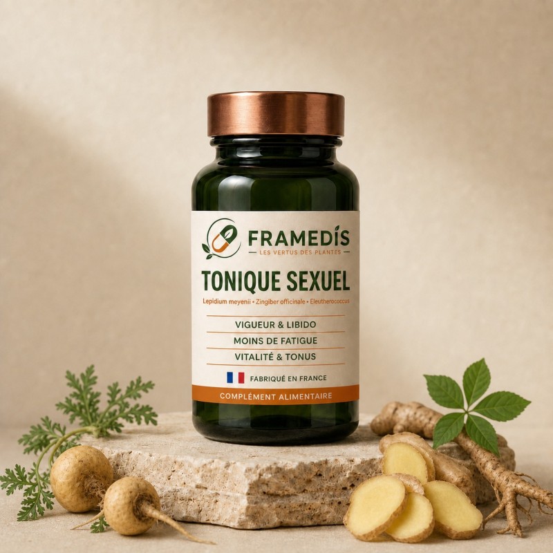 Tonique Sexuel 120 gélules — Vigueur, libido & tonus | Framedis