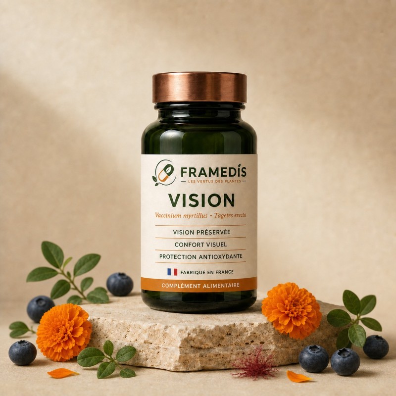 Vision 120 gélules — Vue & fatigue oculaire | Framedis