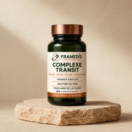 Complexe Transit 200 gélules — Pruneau, menthe, ferments lactiques | Framedis