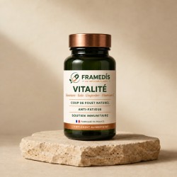 Vitalité 200 gélules — Guarana, kola, gingembre, vitamine C | Framedis
