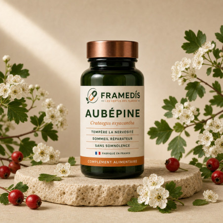 Aubépine en gélules — Sérénité, sommeil & calme | Framedis