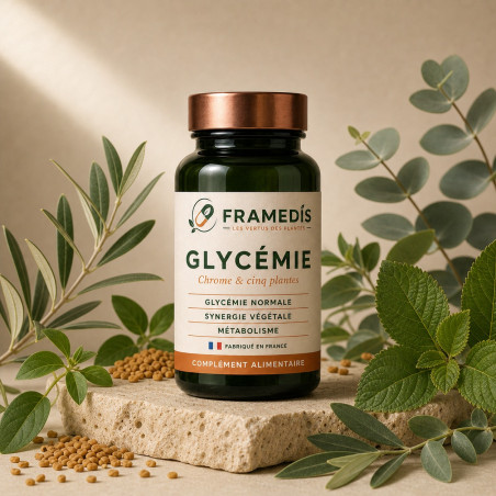 Glycémie 120 gélules - Chrome & 5 plantes | Framedis