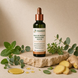 Huile de Massage Musculaire aux HE 100 ml | Framedis