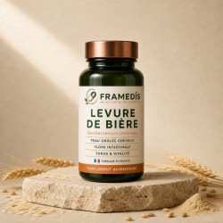 Levure de bière 200 gélules - Peau, ongles, cheveux | Framedis