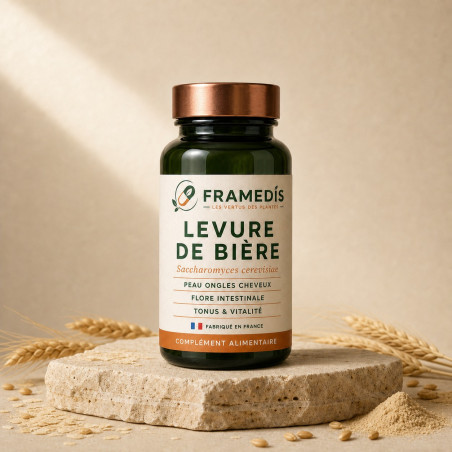 Levure de bière 200 gélules - Peau, ongles, cheveux | Framedis