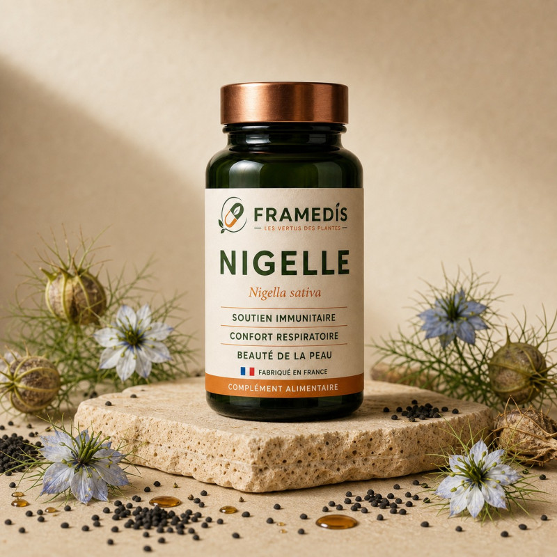 Nigelle 100 capsules - Immunité & peau | Framedis