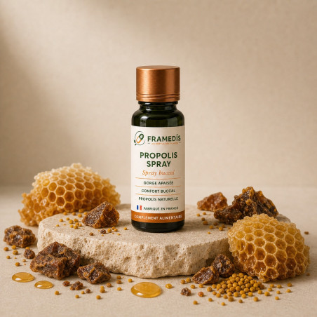 Propolis Spray 20 ml - Confort de la gorge | Framedis