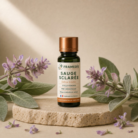Huile Essentielle Sauge Sclarée 10 ml - Cycle féminin | Framedis