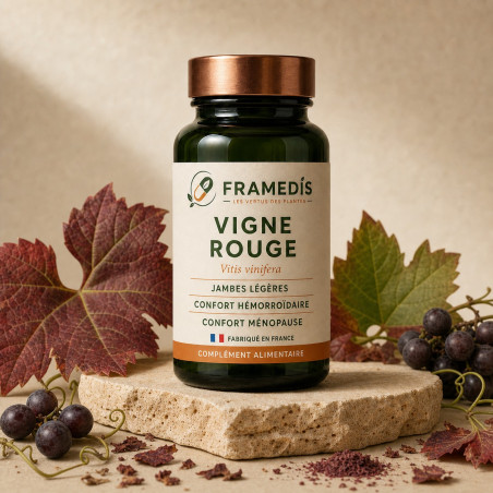 Vigne rouge en gélules — Jambes lourdes & circulation | Framedis