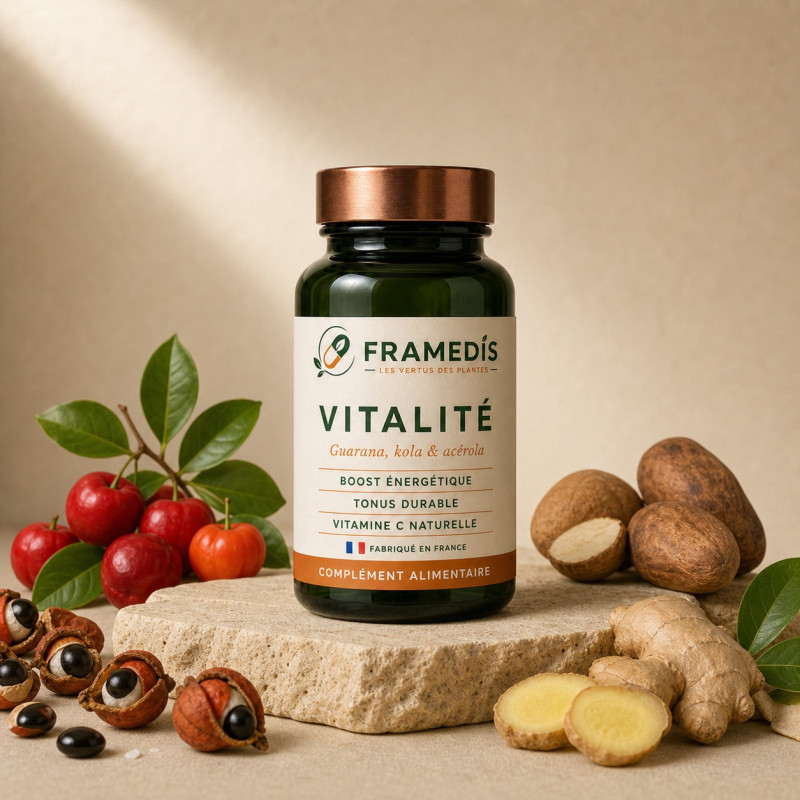 Vitalité 200 gélules - Booster d'énergie naturel | Framedis