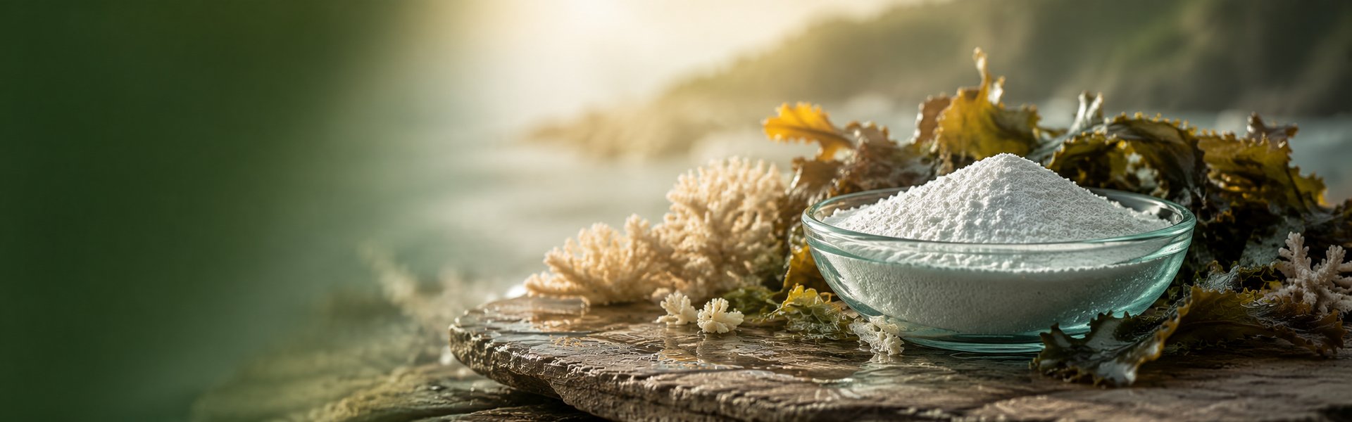 Gélules de collagène marin et tranches de citron riches en vitamine C sur un fond clair épuré