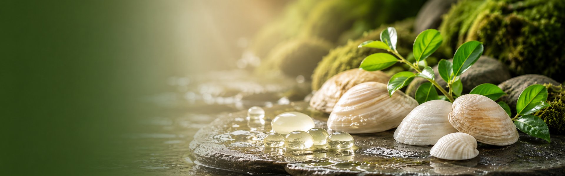 Gélules de glucosamine et chondroïtine et illustration d'une articulation de genou, sur fond bois clair naturel