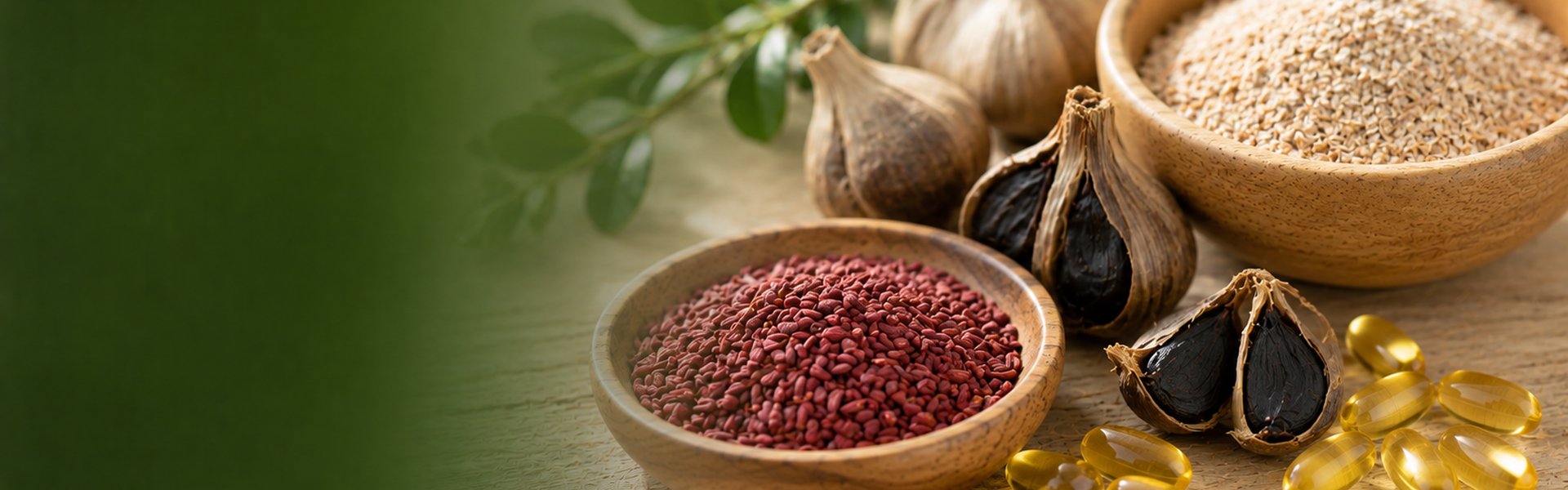 Compléments naturels pour l'équilibre du cholestérol : levure de riz rouge, oméga-3 et ail noir fermenté
